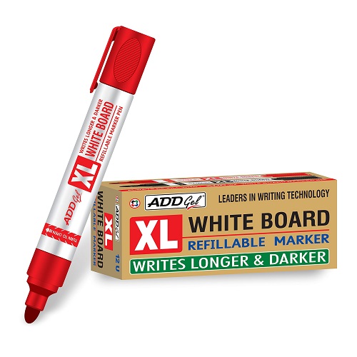 ADD Gel XL White Board Marker Red