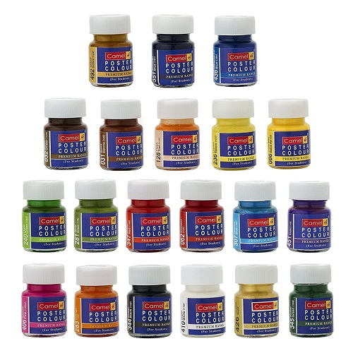 Camel Premium Poster Color 15ml Each 20 Shades