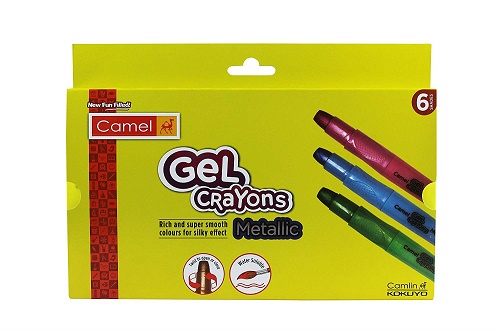 Camel Gel Crayons Mettalic 6 Shades