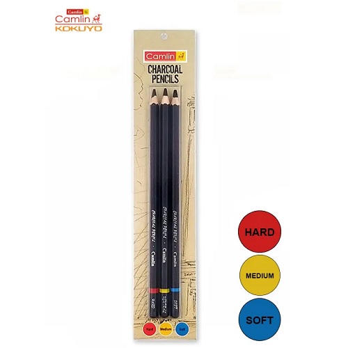 Camlin Charcoal Pencil Set of 3