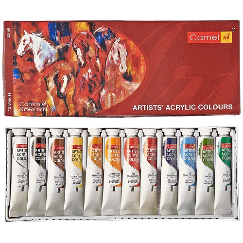 Camel Artist Acrylic Color 20ml each 12 Shades