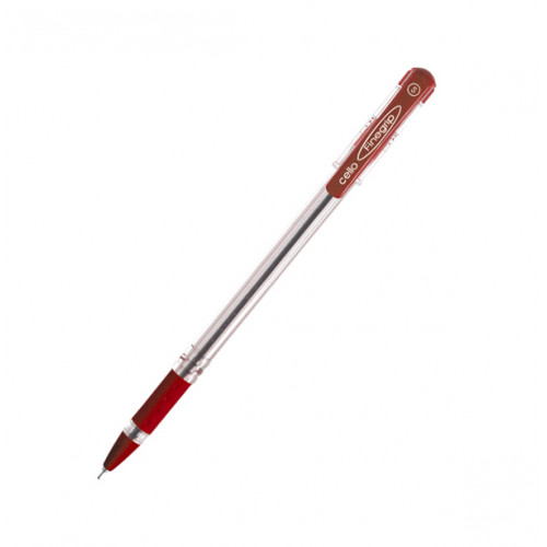 Cello Fine Grip Ball Pen Red (Pack of 5)