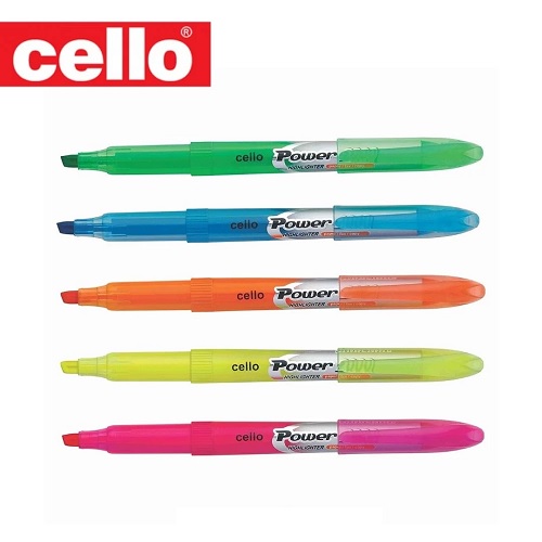 Cello Power Highlighter Set of 5 Assorted Color