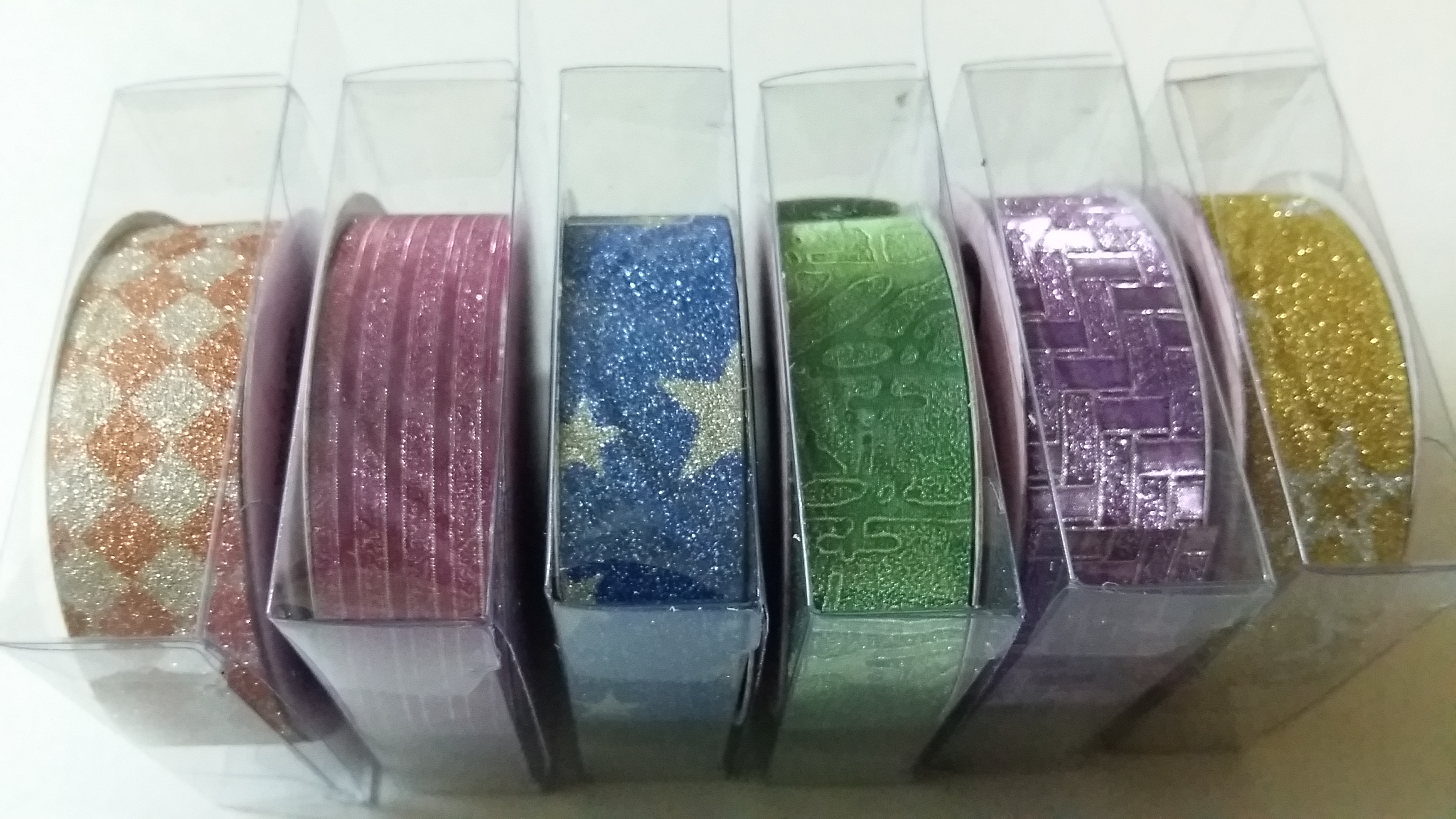 Decorative Glitter printed Tape (Assorted set of 5)