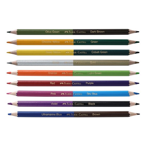 Faber Castell Bi Color Pencils 9 Pencils 18 Shades