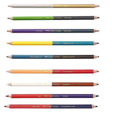 Faber Castell Bi Color Pencils 18 Pencils 36 Shades