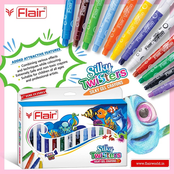 Flair Silky Twister Gel Crayons 12 pcs