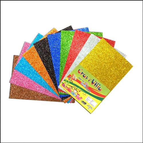 Glitter Foam Sheet - Plain (5 Color 10 Sheets)