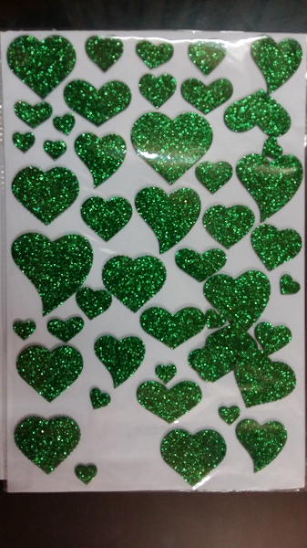 Glitter Foam Sticker Hearts