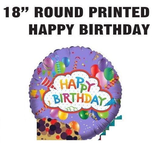 Happy Birthday Foil Balloon 18 in
