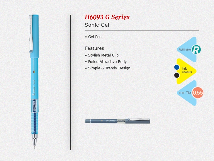 Hauser Sonic Gel Pen Blue