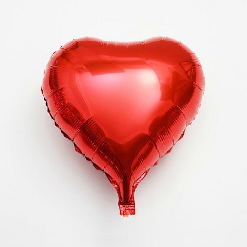 Red Heart Foil Balloon 18 in
