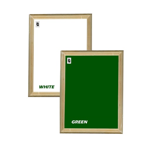 Dual White n Green Board wooden frame