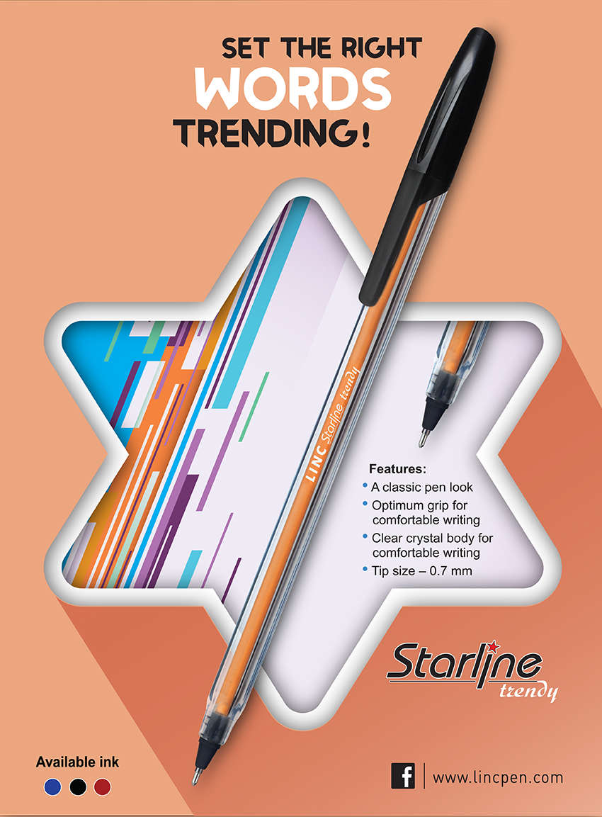 Linc Starline Trendy Ball Pen Pack of 20