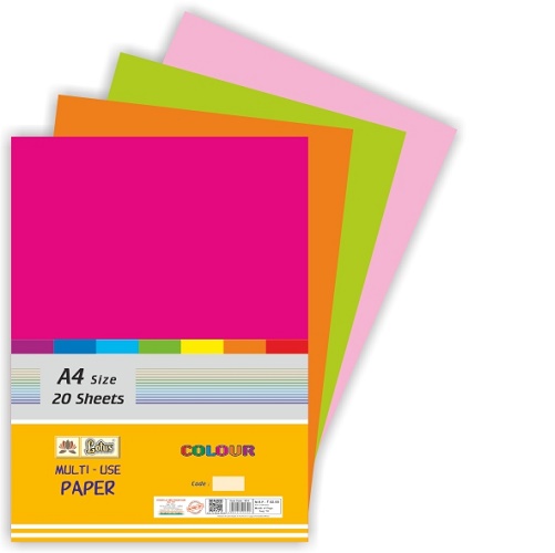 A4 Pastel Sheet - Assorted Colors (Pack of 20)