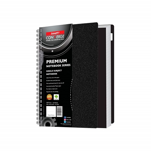 Luxor Black Premium Notebook A5 1 Sub 160 pgs
