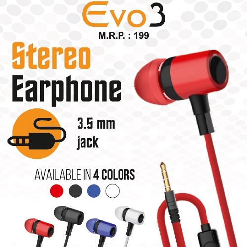 Maxon Evo3 Wired Earphone 3.5mm jack