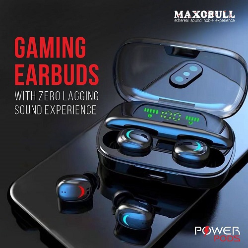 Maxobull Power Pods Bluetooth 5.2 Earphone