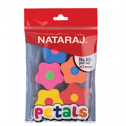 Nataraj Petals Eraser Colored Set of 5