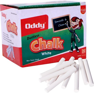 Oddy Dustless White Chalk 100 Pcs - Click Image to Close