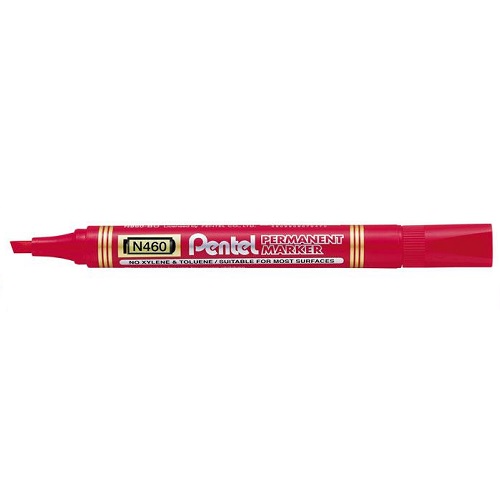 Pentel Permanent Marker Xtra Large N460 Chisel Tip Red