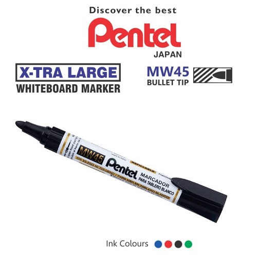 Pentel WhiteBoard Marker Xtra Large MW45 Black