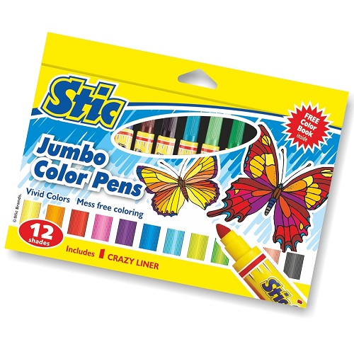 Stic Colorstix Jumbo Sketch Color Pens 12 Shades
