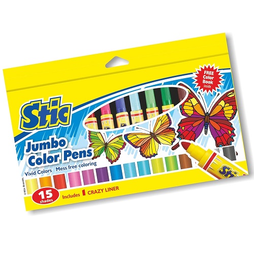 Stic Colorstix Jumbo Sketch Color Pens 15 Shades