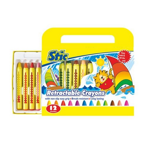 Stic Retractable Crayon 12 Shades - Assorted