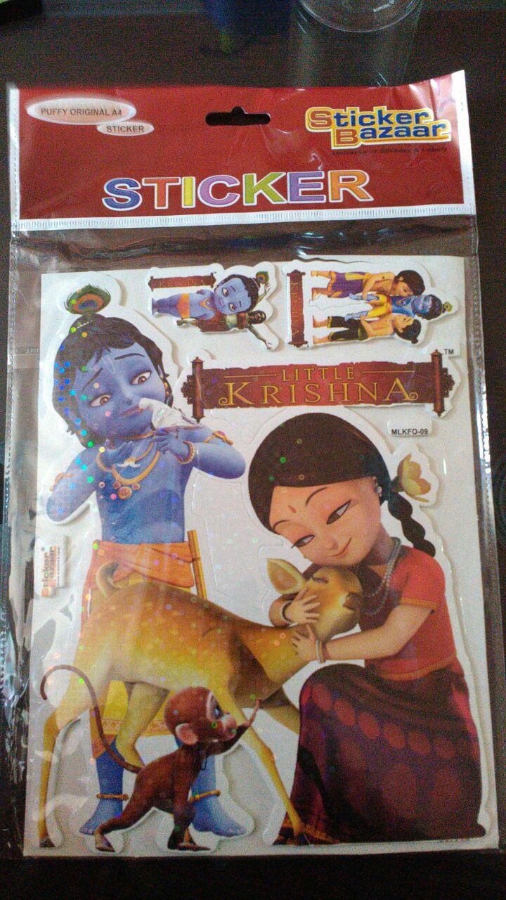 StickerBazaar Puffy Sparkle A4 - Krishna