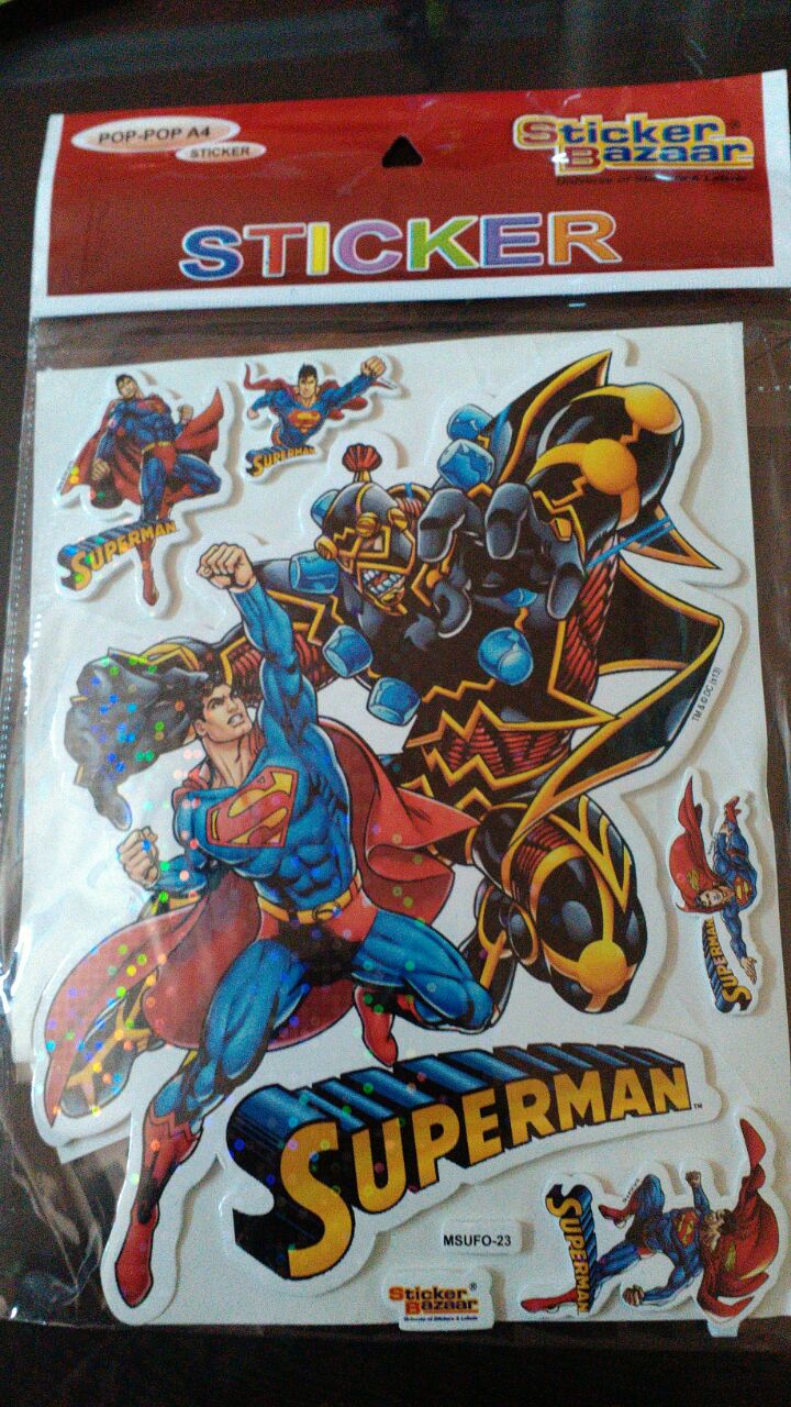 StickerBazaar Puffy Sparkle A4 - Superman