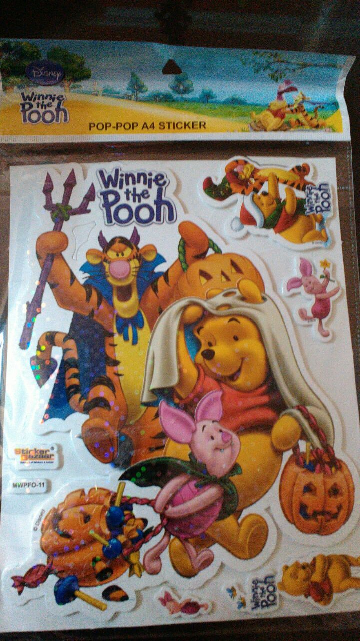 StickerBazaar Puffy Sparkle A4 - Winnie Pooh