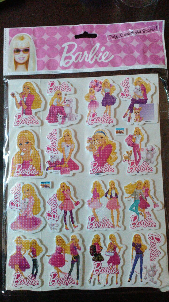 StickerBazaar Puffy Sparkle A4 small - Barbie