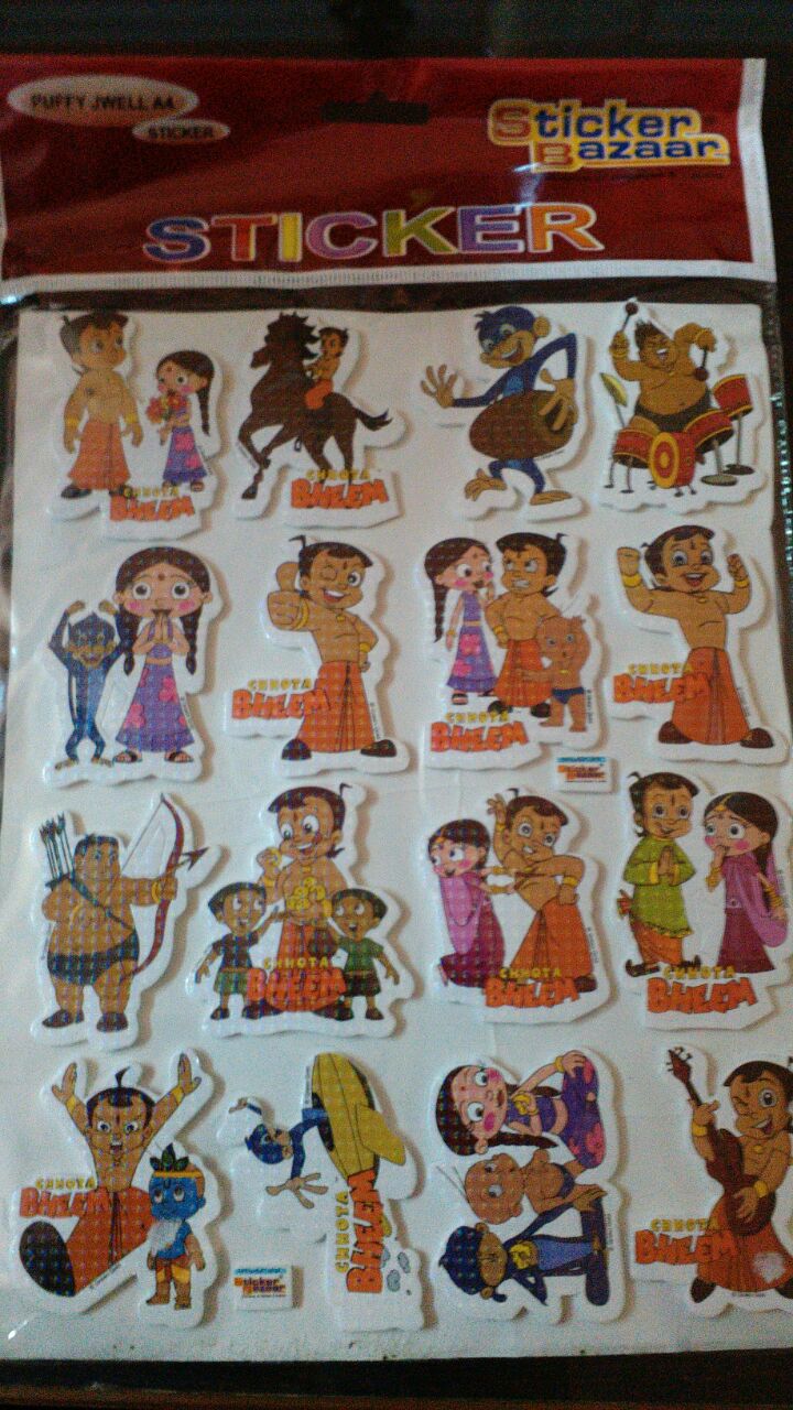 StickerBazaar Puffy Sparkle A4 small - Chhota Bheem