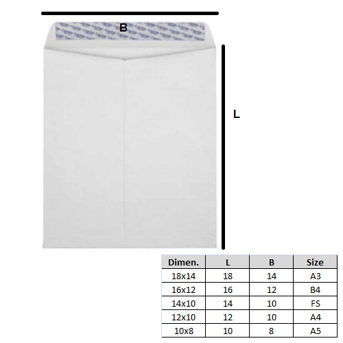 Peal n Seal White Laminated Envelope 10x14 Pack of 50