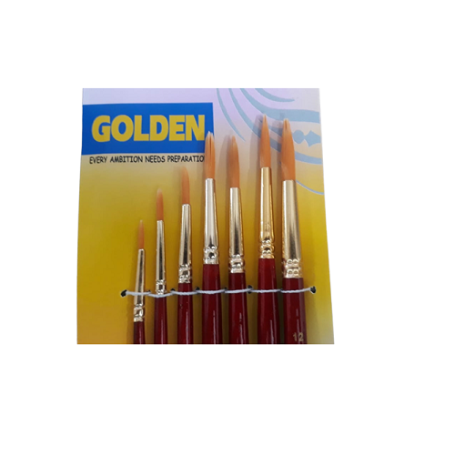 Color Synthetic Brush Round Set of 7