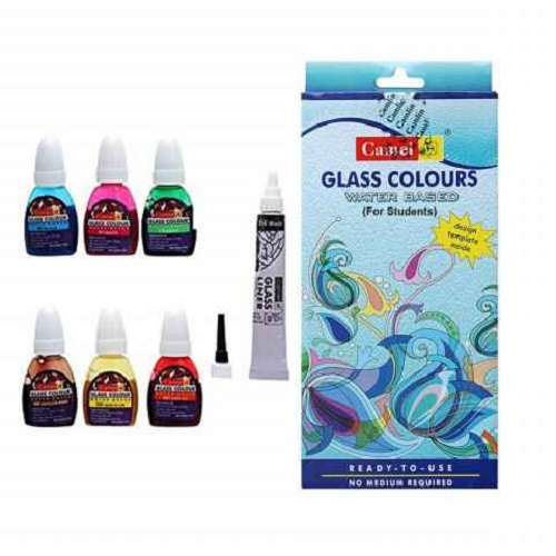 Camel Water Based Glass Color - 10ml Each 6 Shades