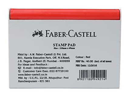 Faber Castell Stamp Pad Medium - Red