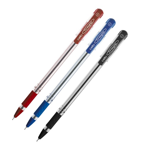 Cello Fine Grip Ball pen Black (Pack of 5)