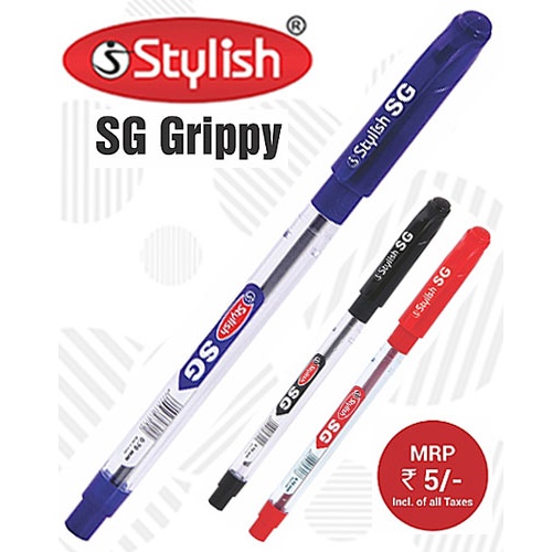 Stylish SG Grippy Ball Pen Blue (Pack of 5)