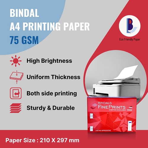 Bindal A4 Copier paper 75 gsm 500 sheets