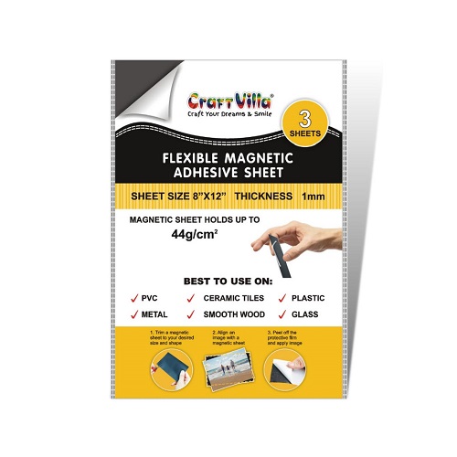 Flexible Magnetic Adhesive Sheet 8x12in