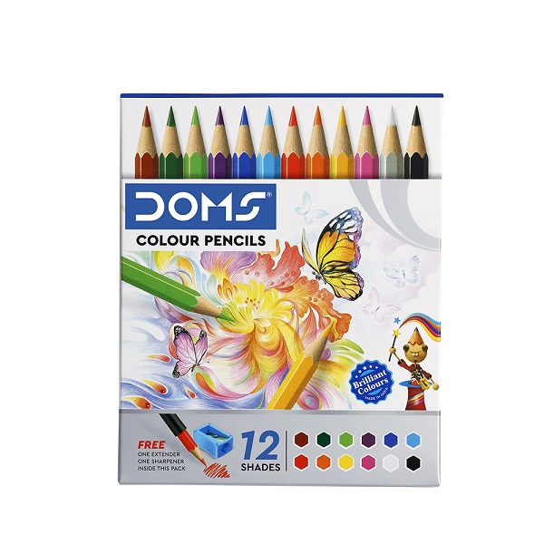 Doms Pencil Colors 12 Shades Half Size