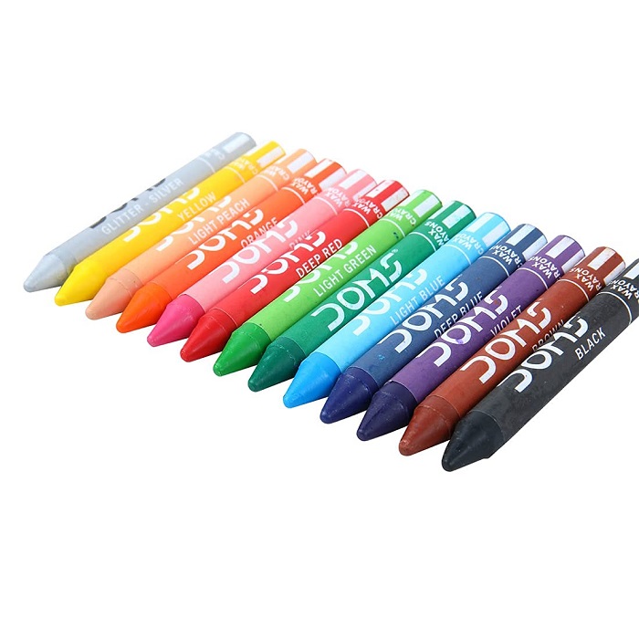 Doms Jumbo Wax Crayons 12 Shades 1 Free