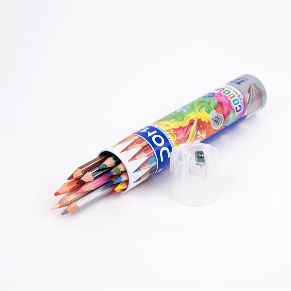 Doms Pencil Colors Full Size 12 Colors 1 Free Tin Can