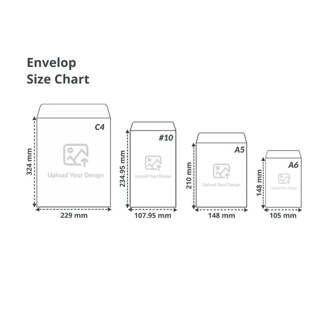 Customized White Envelope Legal FS 14x10 in in Pack of 50