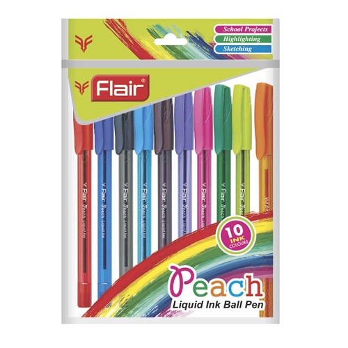 Flair Peach Color Ball Pen (Pack of 10)