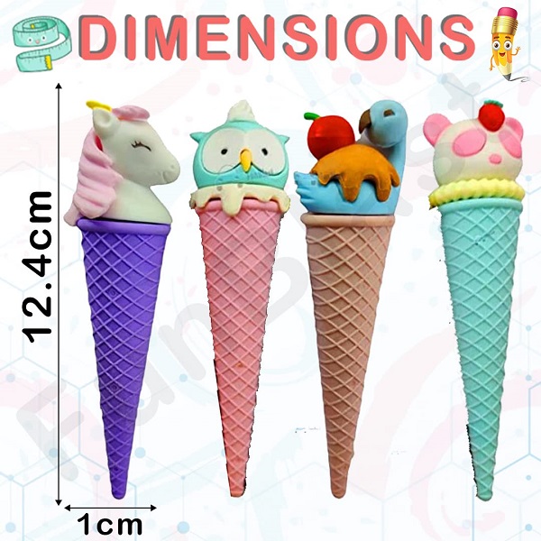 Ice Cream Erasers Assorted design 1 pc