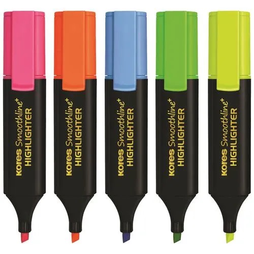 Kores Smoothline Highlighter Pen Assorted