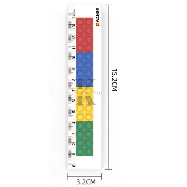 DIY Lego Type Puzzle School Ruler 6 in